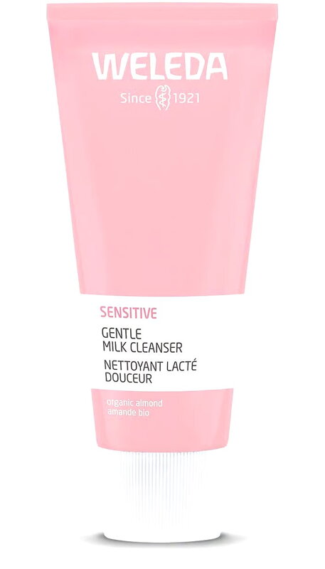 Weleda Jemné mandľové čistiace mlieko Sensitive, neparfumované pre citlivú pleť, 75 ml
