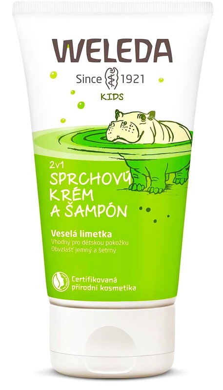 Weleda Detský 2v1 sprchovací krém a šampón Veselá limetka, 150 ml